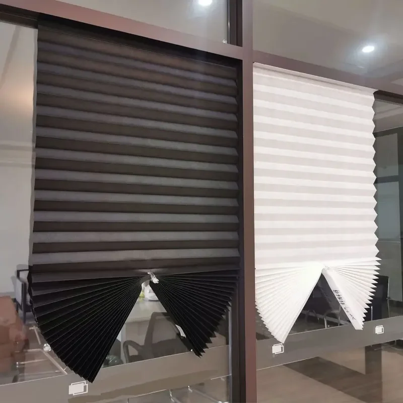 1Pc Tende Autoadesive Mezze Finestre Non Tessuto Tenda Pieghevole Bagno Balcone Soggiorno Balcone Tende Pieghe Tende