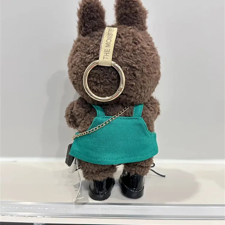 Labubu 17cm Doll's Clothes The Monsters Outfit Accessories Clothing Cartoon Green Coffee Dress Shoes Christmas Hat Scarf EE19A