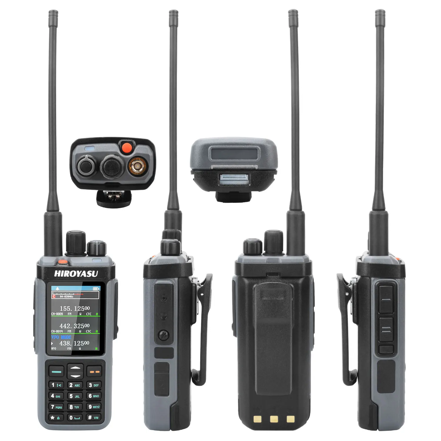 Hiroyasu HF SW MW LW SSB CB Walkie Talkie HW-UV938 Multi-band 18-620MHz 840-1000MHz 10 วัตต์ 1024Ch Scrambler CROSS Repeater AM FM