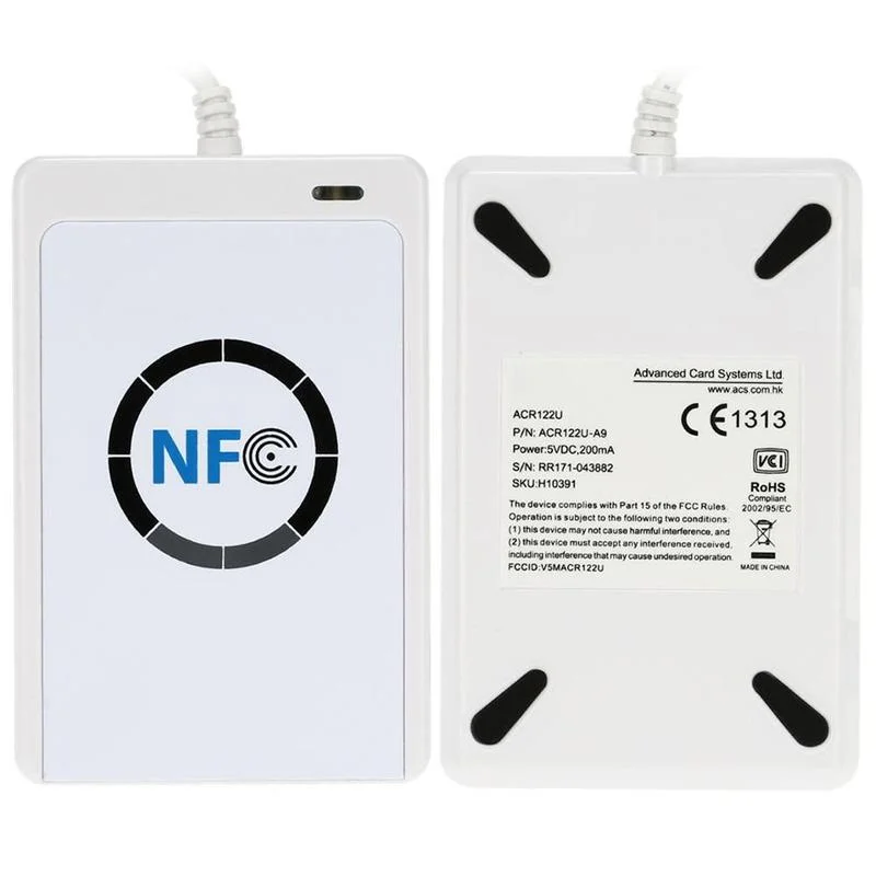 New ACR122U IC Card Duplicator RFID Encryption Decoding Reader 13.56Mhz NFC Smart Chip Tag Writer ISO14443 Key USB Clone Copier