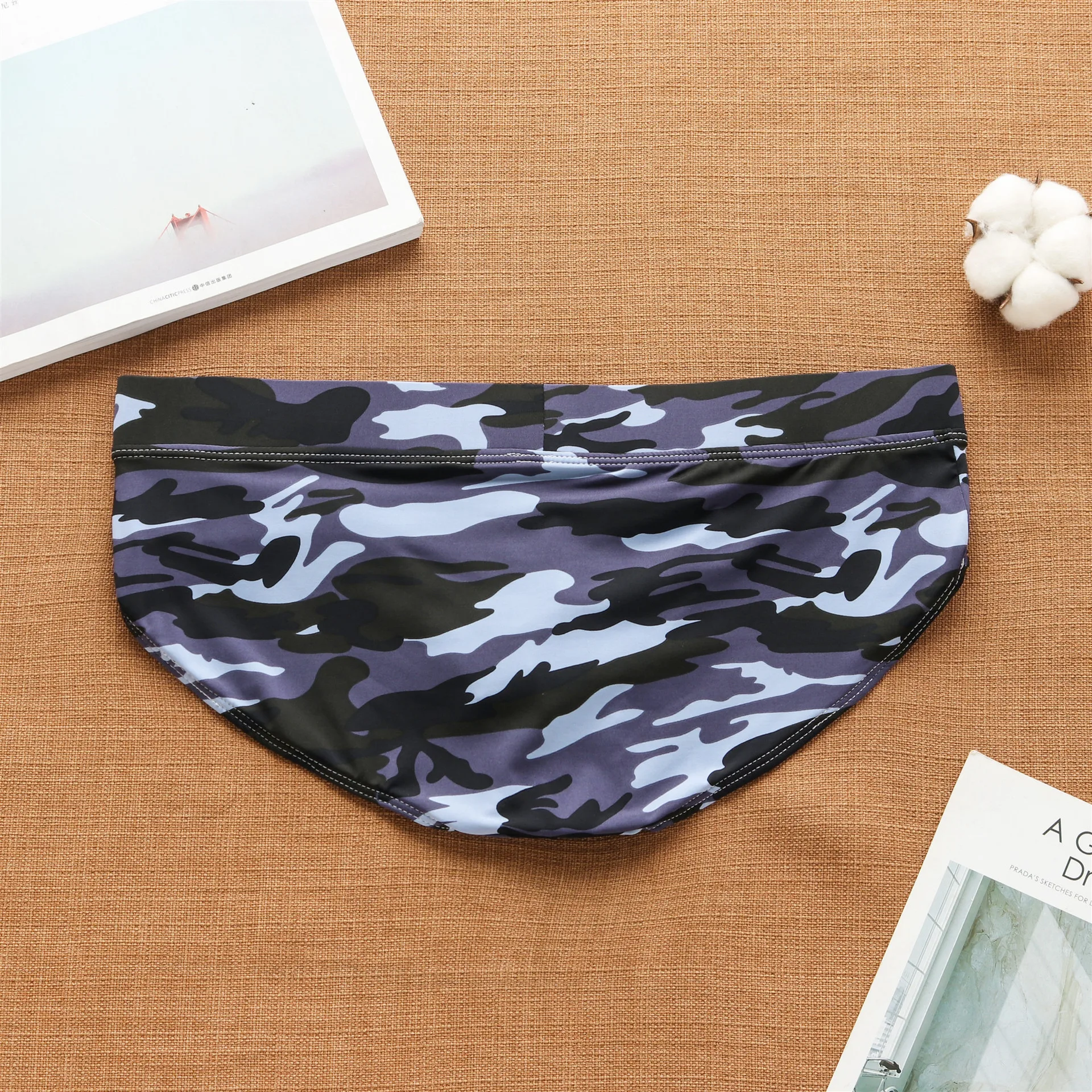 Calzoncillos de hombre de cintura baja de camuflaje de verano fresco para hombre