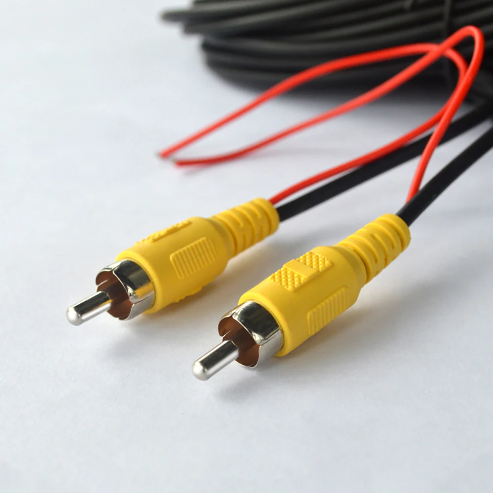 RCA 6M/10M/15M/20M Video Cable for Car Rear View Camera Universal Wire Connecting Reverse Camera Multimedia Monitor Universal
