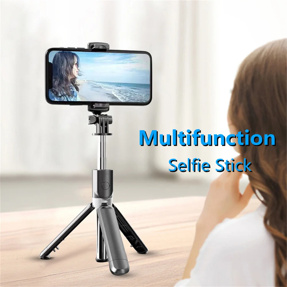 Wireless Selfie Stick Tripod Stand Bluetooth Remote Extendable Tripod for iPhone Mobile Phone Tiktok Live Streaming