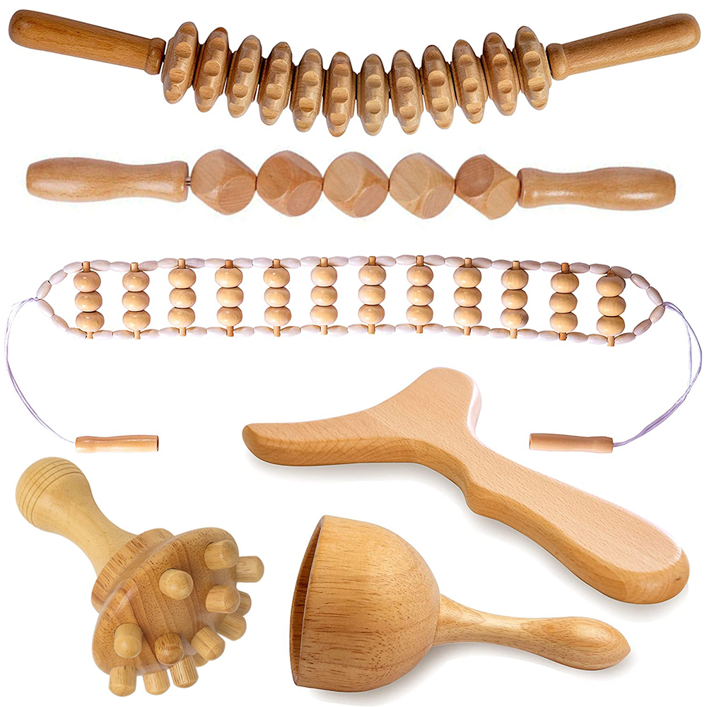 Полный комплект для терапии древесины тела, деревянный набор для мадеротерапии для уменьшающего массажа, колумбийские деревянные терапевтические инструменты для инструмента для контура тела