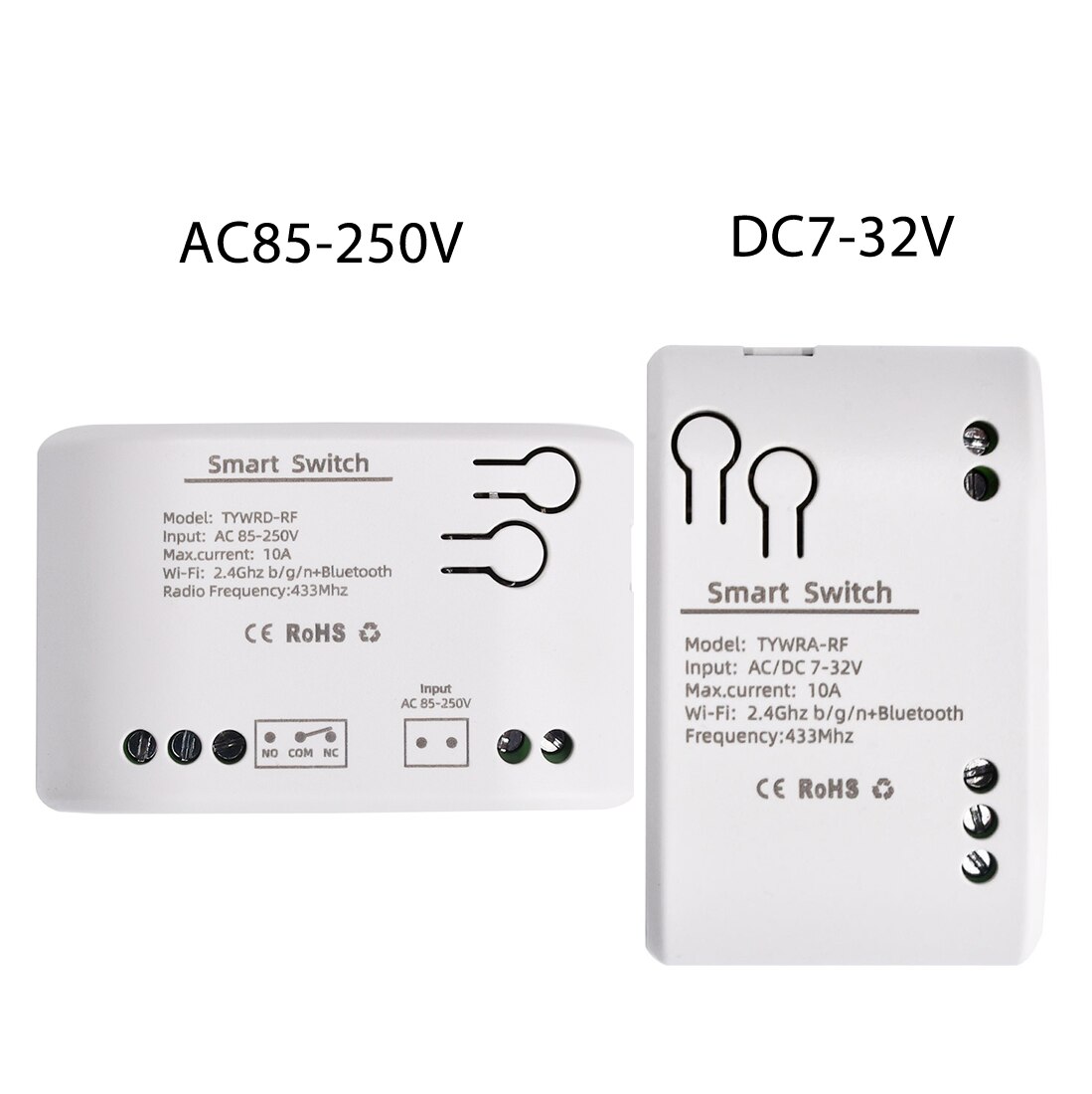 1ch tuya controle remoto inteligente módulo de interruptor wi-fi sem fio DC7-32V AC85-250V 2200w receptor rf 10a relé wi-fi diy