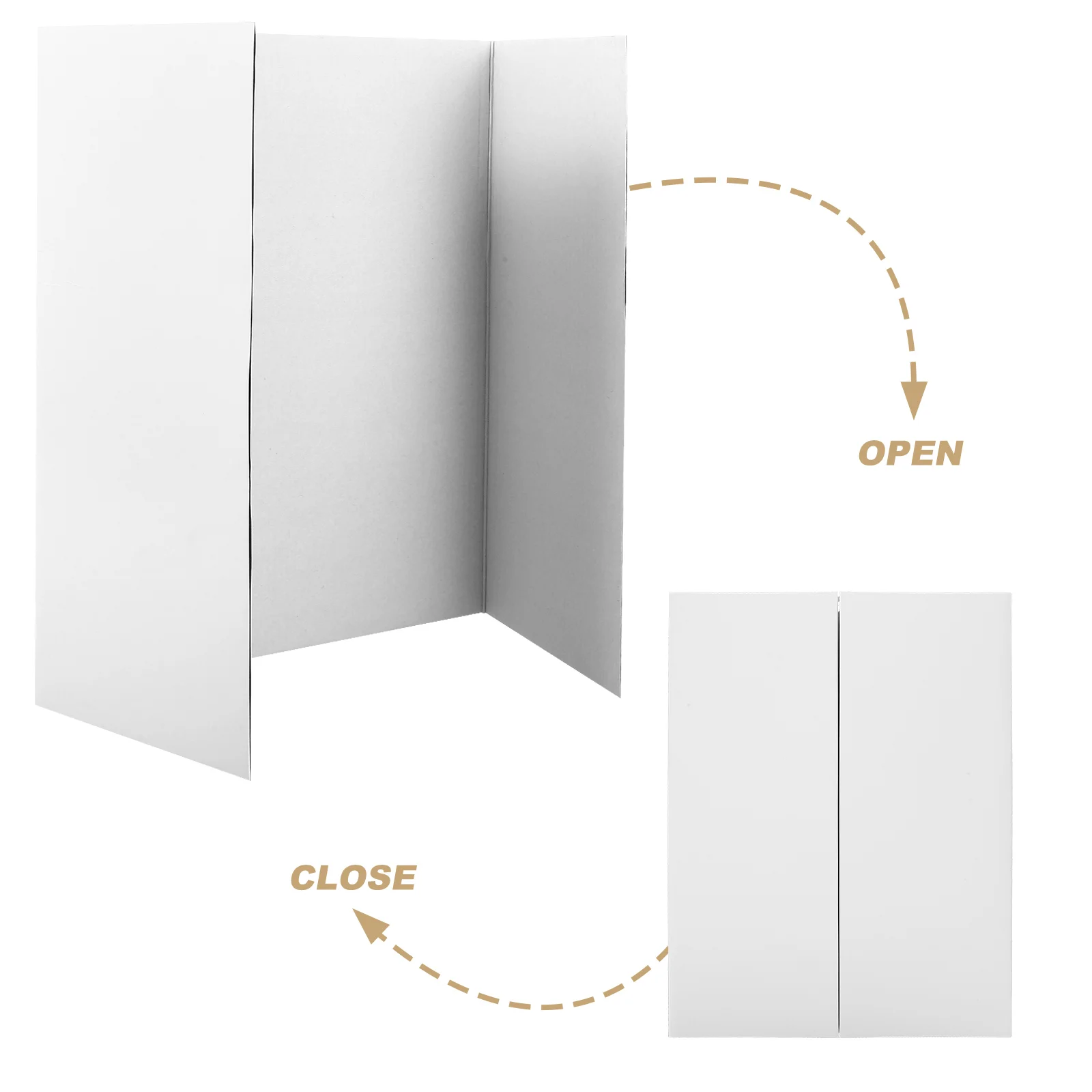 Folding Display Board Trifold Double Side Tape Sided Paperboard Poster Boards Folder Photo