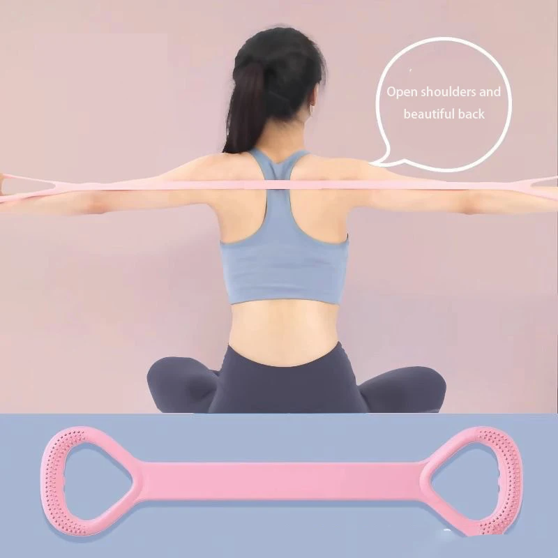 Correa elástica para Yoga, tensor de 8 figuras, herramienta de Yoga, espalda abierta, práctica de hombros, cinturón de estiramiento de Yoga, banda elástica para entrenamiento