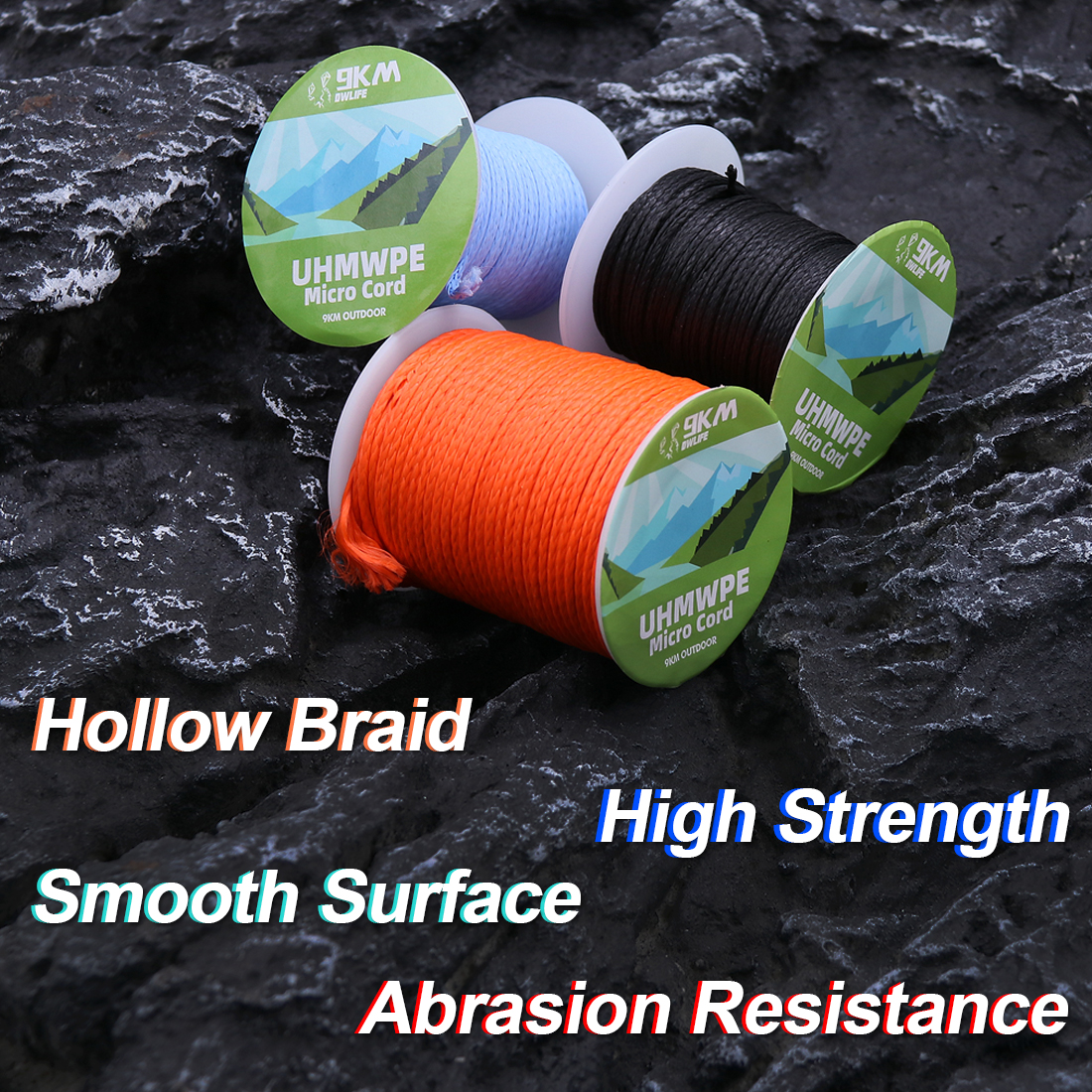 0.8 ~ 1.6Mm Spliceable UHMWPE Dây Diều Chuỗi Speargun Bện Chụp Dòng Câu Cá Chủ Đề Cho Tấm Bạt Lều Võng Ridgeline cắm Trại