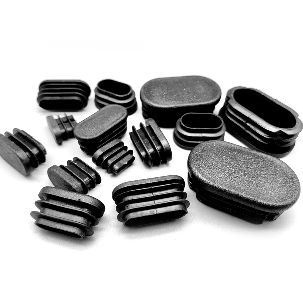 2/4/10pcs 타원형 직사각형 플라스틱 튜브 엔드 캡 마개 블랭킹 플러그 파이프 삽입 테이블 피트 의자 먼지 커버 가구 액세서리