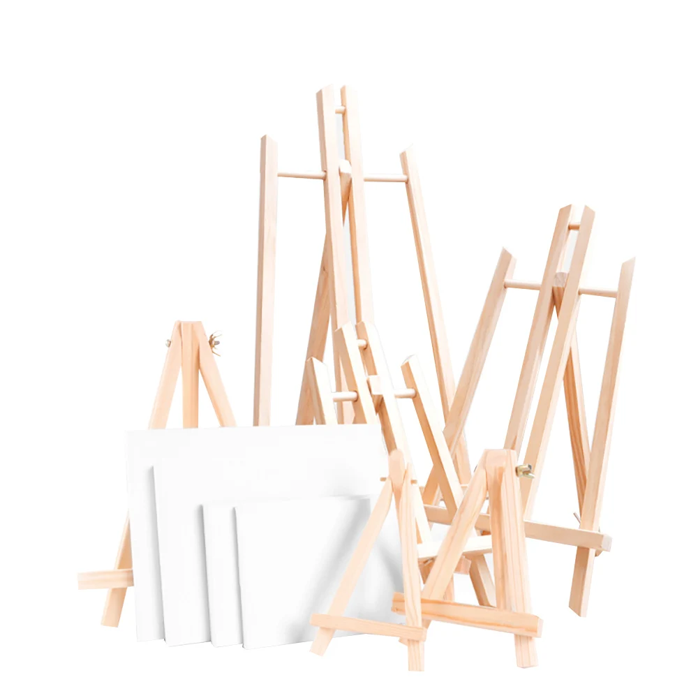 Wooden Easel For Painting,20cm 24cm 30cm 40cm 50cm Height Folding Desktop Display Triangle Bracket,Art Supplies,1 Piece HJ-02