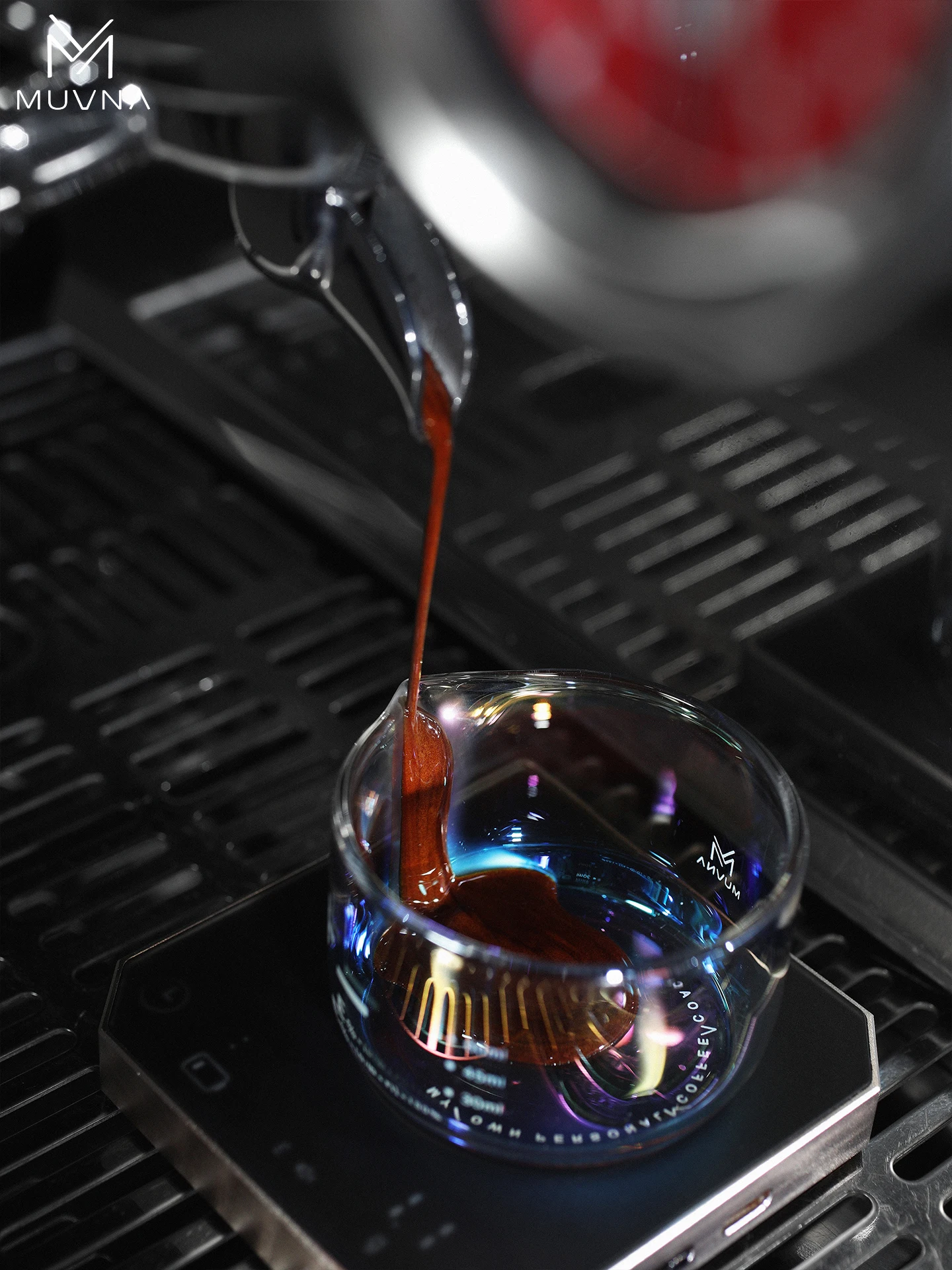MUVNA Misurini per caffè espresso Vetro trasparente da 100 ml con scala Strumenti di misurazione per cucina domestica