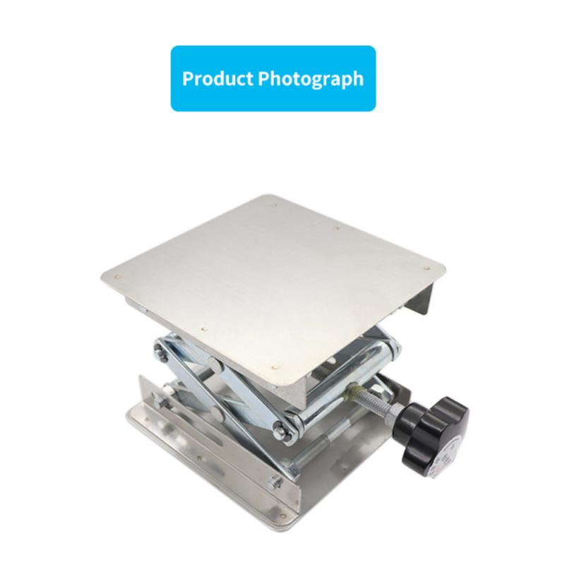 200x200mm 스테인레스 스틸 라우터 테이블 목공 조각 실험실 리프팅 스탠드 랙 플랫폼 목공 벤치