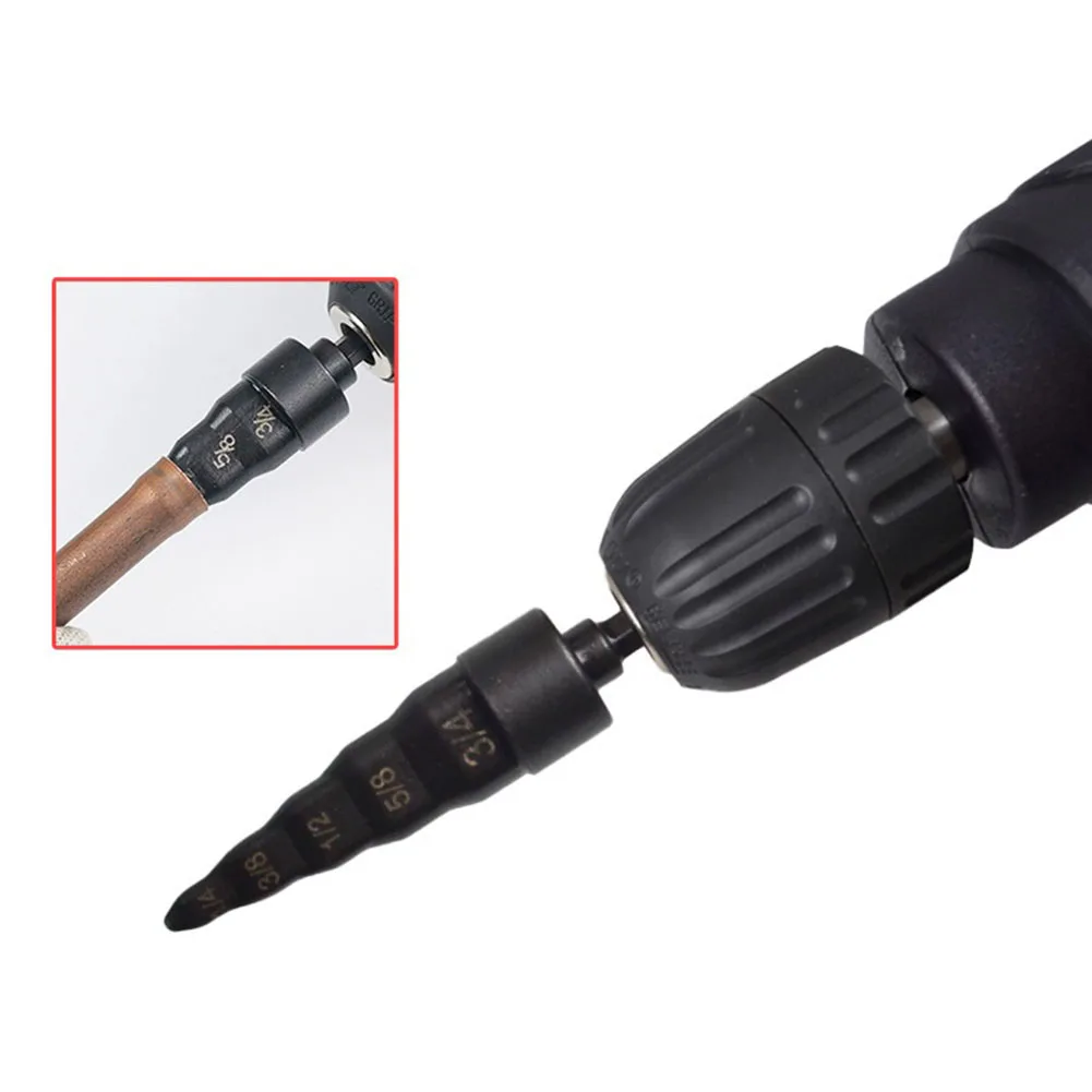 Air Conditioner Copper Pipe Expander Carbon Steel Drill Bit Set 5 In 1 Swage Tube Expander Soft Copper Tubing Tools