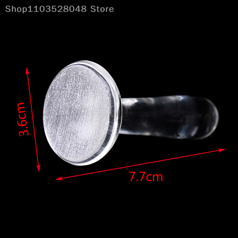 Transparent Small Flat-Base Grinding Rod Herbal Pestle for Minerals/Pigments/Crystals Lab & DIY Tool Kit