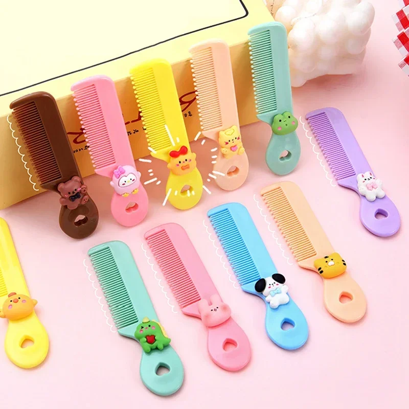 Bonito kawaii pente para bebê menina menino pequeno estilo coreano dos desenhos animados animal floral portátil escovas de cabelo crianças acessórios para o cabelo ferramenta