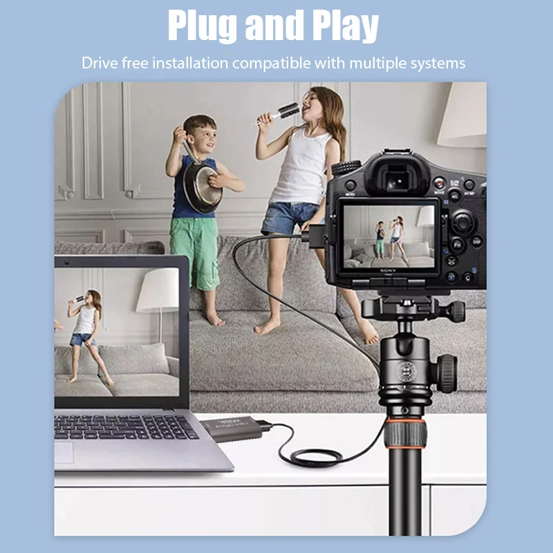 USB 3.0 Video Capture Card 4K 60HZ HDMI Video Grabber ที่ถ่ายทอดสดกล่องการบันทึกสําหรับ PS4 XBOX โทรศัพท์เกม DVD กล้อง