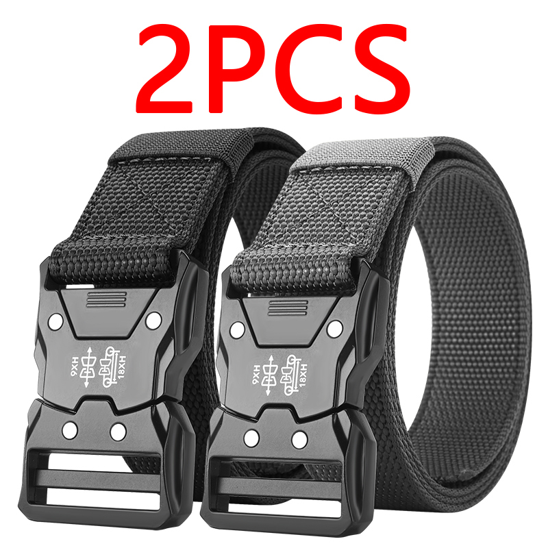 2PC Tactical Waist Belt - Durable Automatic Buckle, Perfect for Outdoor Adventures, Unisex Accessories for Men and Women