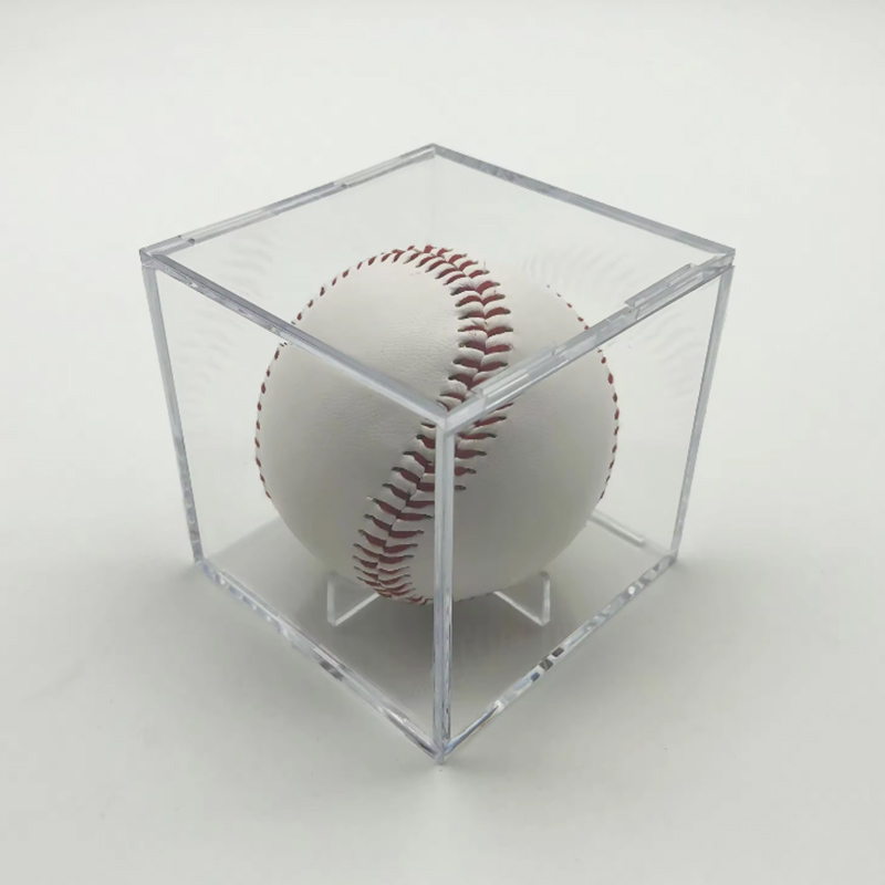 Caixa acrílica do armazenamento do basebol, caixa transparente, acrílico, 80x80x80, 1PC