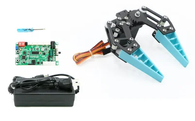 Bionic braço mecânico com garra de silicone, flexível, antiderrapante Gripper, controle PWN, Servo Programação, Robot Kit, mais novo