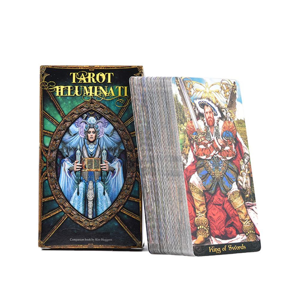 ไพ่ทาโรต์ Illuminati ชุดการ์ด Oracles Deck Card และคู่มืออิเล็กทรอนิกส์ไพ่ทาโรต์เกมของเล่นไพ่ทาโรต์ Divination E-Guide Book