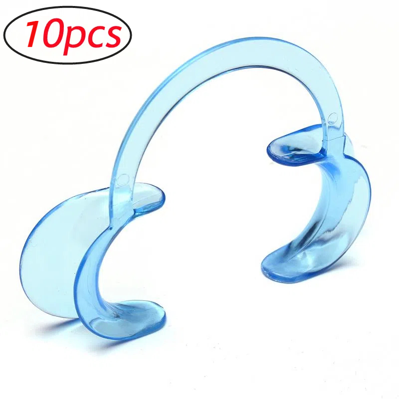 JNSUR 10pcs Dental Mond Opener C Vorm Orthodontische Tandheelkunde Tool Intraorale Zacht Plastic Wang Lip Retractor Mond Expander