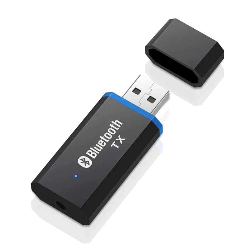 Bluetooth Transmitter 5 and EDR Audio Adapter For TV PC Headphones 3.5MM Jack AUX USB Stereo Music Wireless Adapter Plug & Play