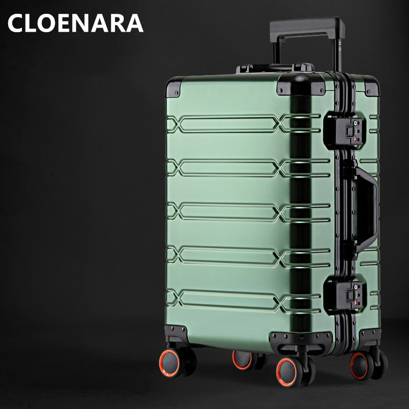 COLENARA 20"24"29 Inch Suitcase Aluminum Alloy Frame Super Thick Trolley Case Business Password Waterproof Rolling Luggage