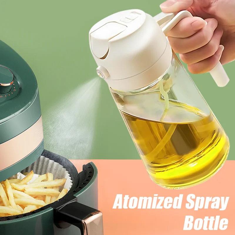 Oil Spray Plastic Household Kitchen Oil Spray Bottle Nebulizing Mist Filling Cooking Dual Use BBQ Camping Large Capacity