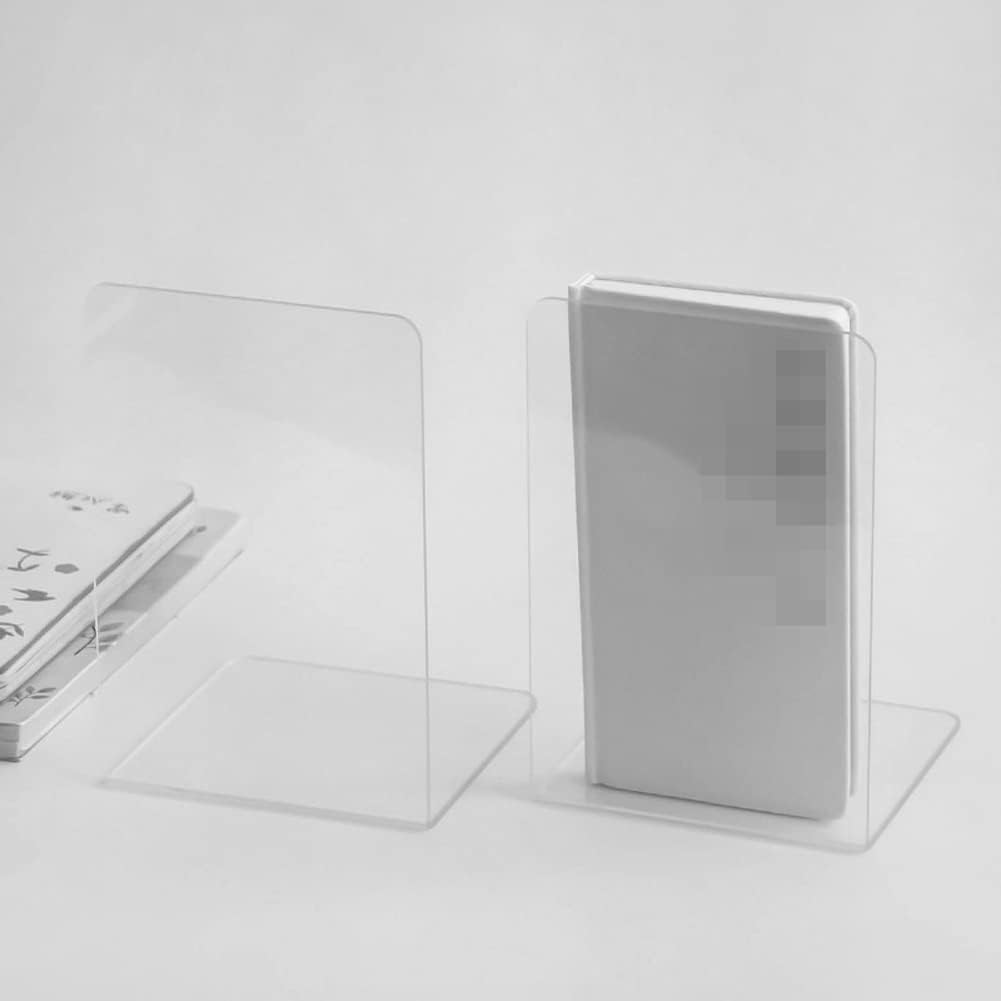 1개 아크릴 북엔드, 튼튼한 책꽂이, 책 홀더, L자형 책 스토퍼, 책, 영화, CD용 데스크탑 정리함