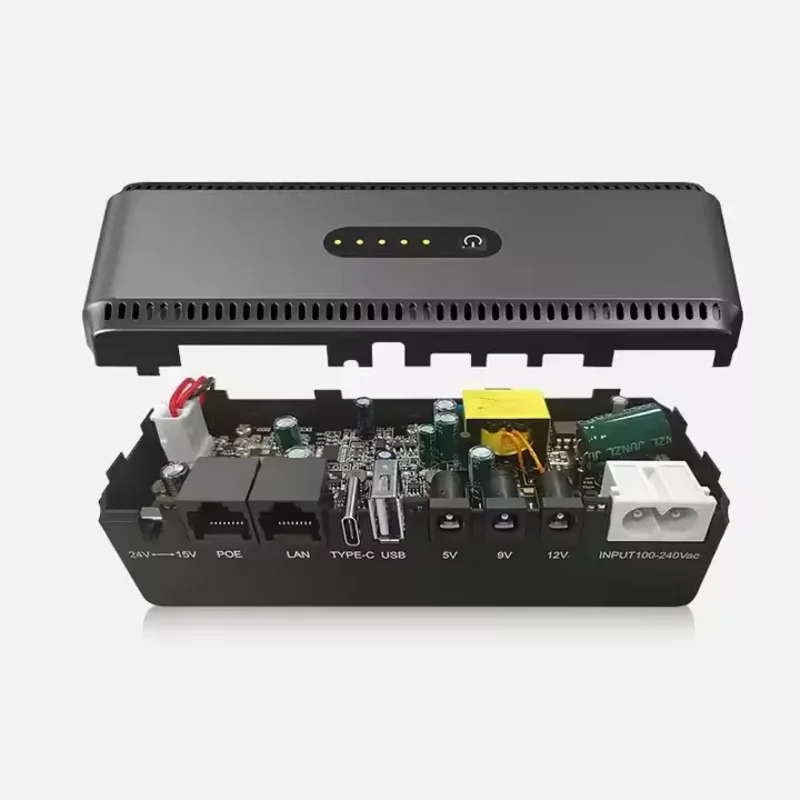 SHANPU Mini UPS แหล่งจ่ายไฟออกแบบใหม่ 8800/10400mAh 5 V/9 V/12 V POE 15 V/24 V WiFi Router อินพุตเฟสเดียวเอาต์พุต