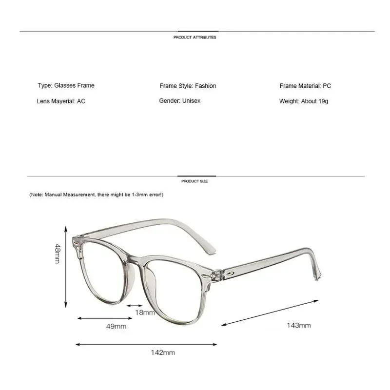 클래식 투명 컴퓨터 안경 프레임 여성 남성 안티 블루 라이트 차단 안경 광학 유리 렌즈 Oculos 남성 Очки
