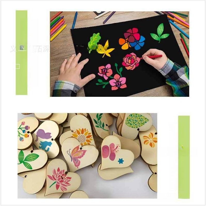 64/20 шт. шаблон для рисования растений и цветов полый шаблон для граффити распылительная форма