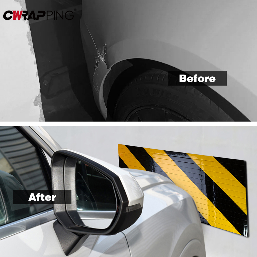 Car Foam Warning Signs Bumper Cylinder Garage Wall Protector Foam Edge Corner Cars Anti-collision Sticker Protecting Wall Corner