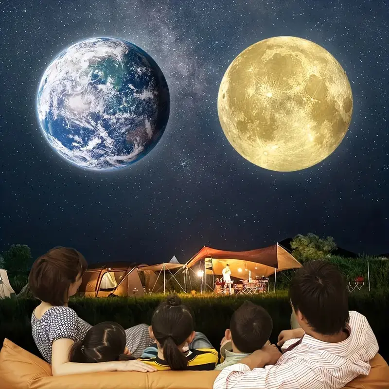 Usb lua lâmpada de projeção planeta projetor substituível led night light terra constelação fundo atmosfera lâmpadas parede