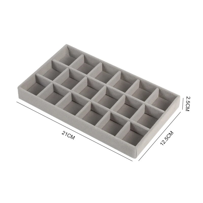 1 PC เครื่องประดับกํามะหยี่ STACKABLE ประณีตผู้ถือเครื่องประดับแบบพกพาแหวนต่างหูสร้อยคอกล่อง Organizer
