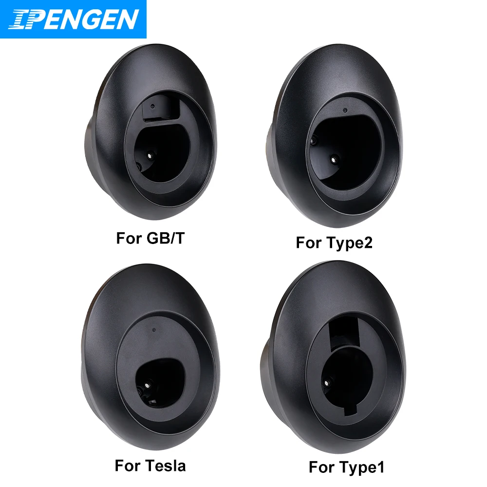 IPENGEN EV Carregador Plug Holder Stand para TESLA Tipo 1 Type2 GB-T Padrão Veículo Elétrico Carregador de Carro Suporte de Montagem na Parede Tomada