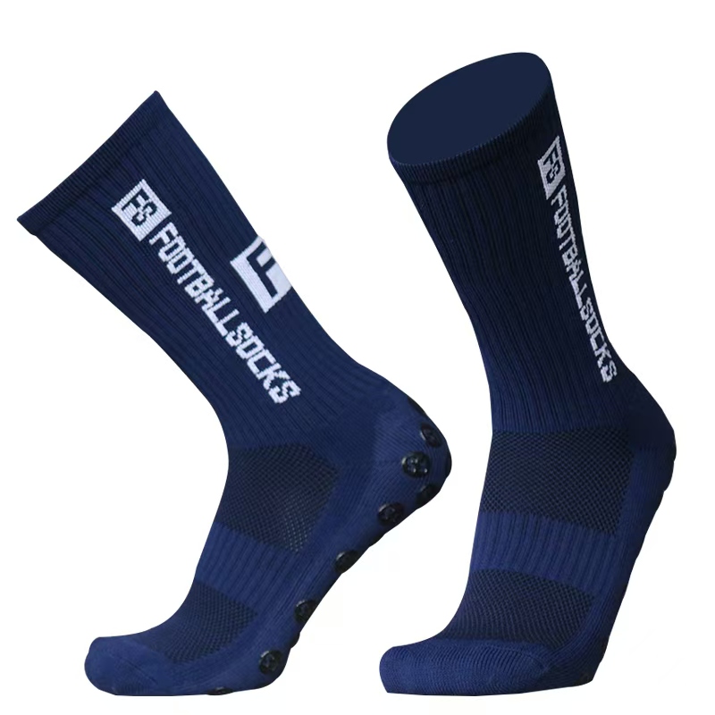 สไตล์ใหม่ FS ถุงเท้าฟุตบอลรอบซิลิโคนดูดคัพ Grip Anti SLIP ถุงเท้าฟุตบอลกีฬาผู้ชายผู้หญิงเบสบอลรักบี้ถุงเท้า