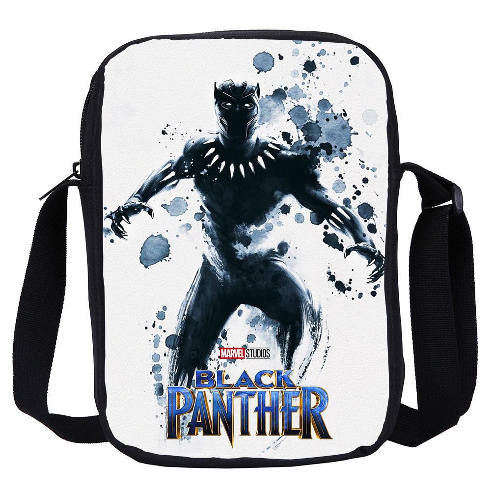 MINISO Disney Marvel Marvel Hero Black Panther Student Satchel Schulter Messenger Bag Jungen Lunchtasche Schultaschen für Mädchen