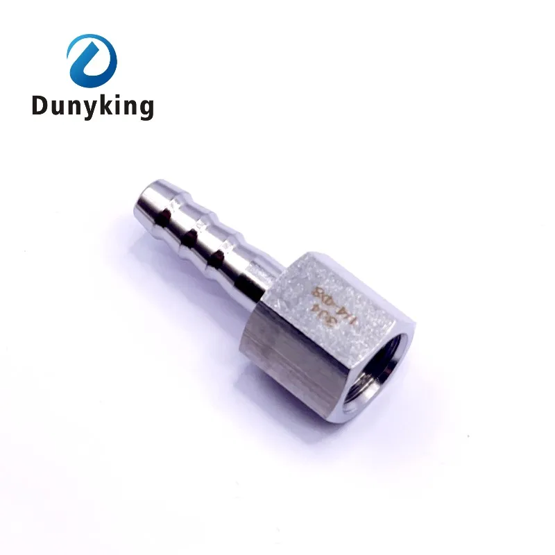 ท่อ Barb Tail 6/8/10/12/14มม.SS304สแตนเลสท่อ1/8 "1/4" 3/8 "1/2" BSP หญิง Connector Joint Coupler Adapter