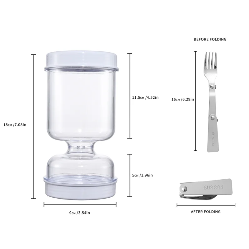 BABQ Pickle Container Jar Easy Kimchi Wet Dry Separation Leak-Proof Lid Canned Pears Olive Pineapple Pickled Cucumber