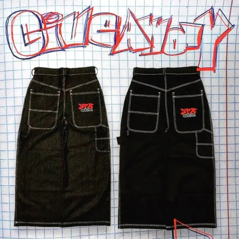 Y2K Baggy Jeans mężczyźni Harajuku 2000s vintage Haftowane wysokiej jakości dżinsy nowe Hip Hop streetwear mężczyźni kobiety Casual dżinsy z szerokimi nogawkami