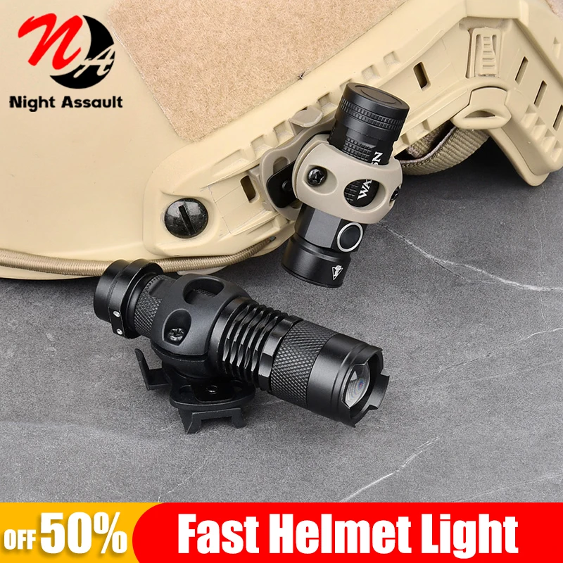 Lámpara de casco táctico WADSN, luz de exploración para colgar, luz de 20mm