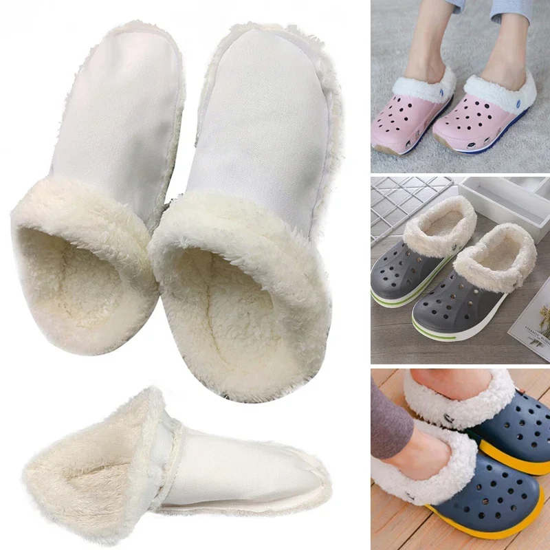 1 paire de couvre-chaussures chauds d'hiver, semelles intérieures en fourrure de remplacement, doublures de chaussures amovibles, douces et épaisses, accessoires en peluche