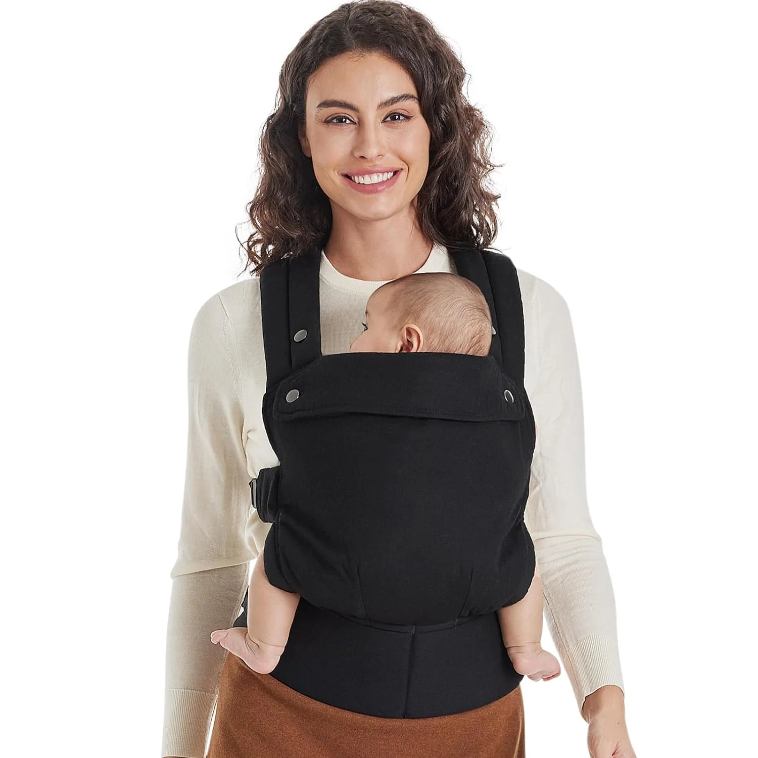 Porta-bebês recém-nascido para criança, porta-bebês aconchegante (7-44 libras), com gancho e laço para facilmente ajustável, tecido macio, respirável
