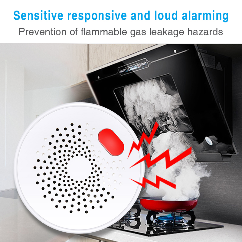 Tuya-Sensor de Gas Natural para el hogar, Detector de fugas de Gas GLP inteligente, Wifi, protección contra incendios