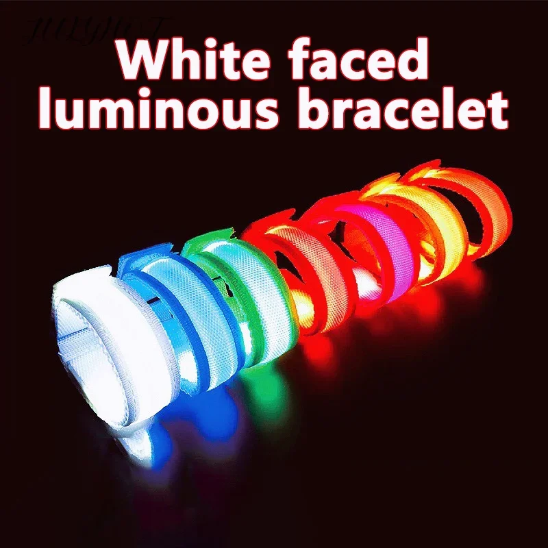 Pulsera reflectante LED, brazalete ajustable de nailon, correa luminosa para correr de noche, ciclismo, escalada, banda brillante de seguridad para deportes al aire libre