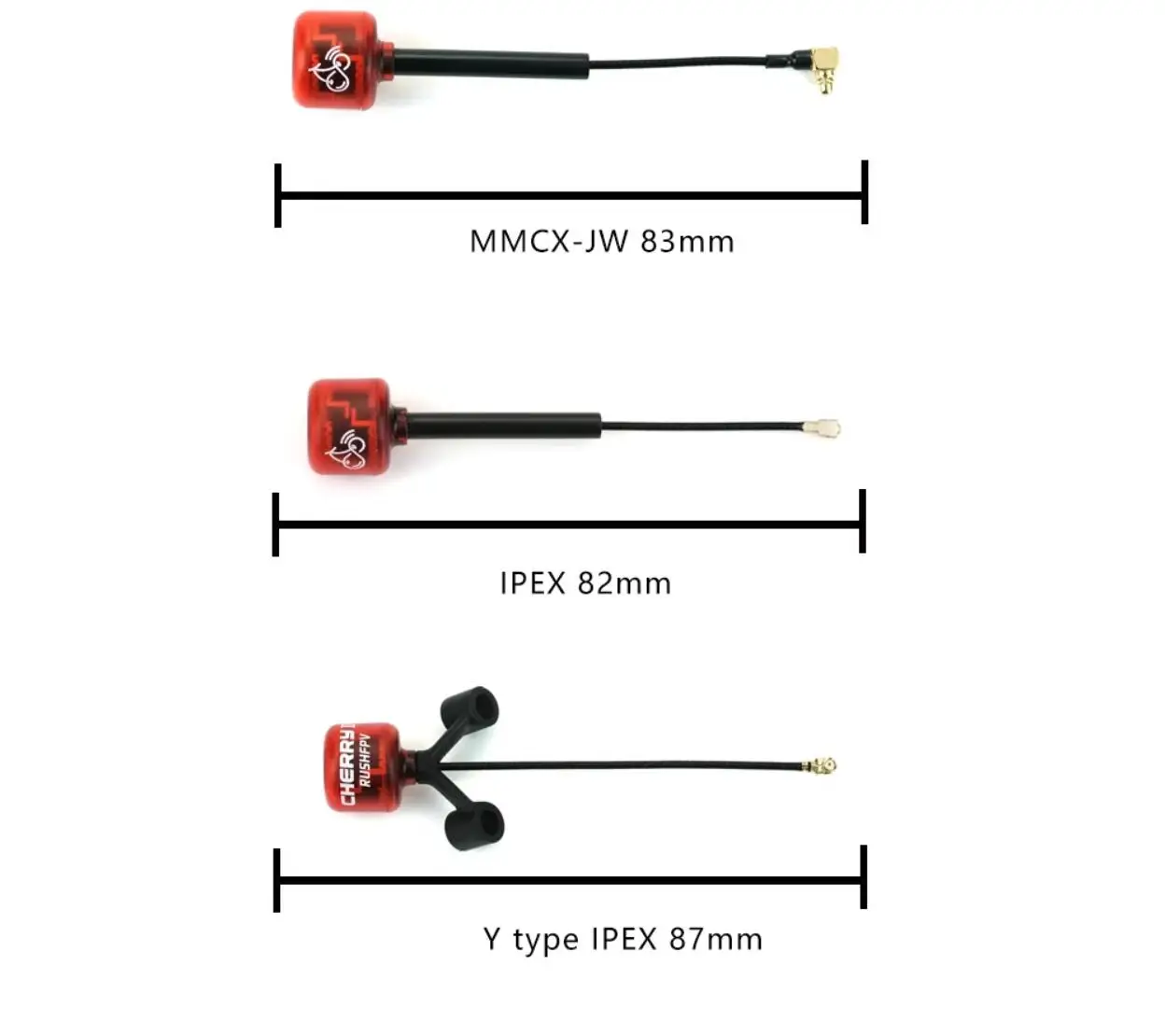 2pcs Rush Cherry II FPV 5.8G LDS Antenna LHCP RHCP SMA MMCX UFL Long Range Racing Antenna for FPV Quadcopter Racing Drone