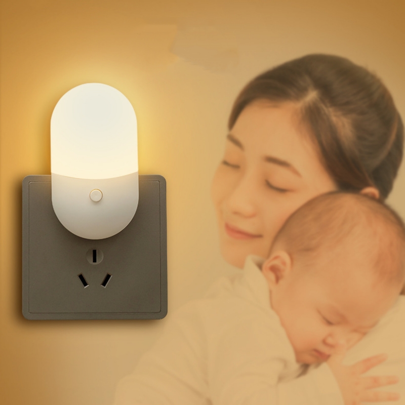 LED Mini Nachtlicht schalter Plug-In LED Licht Augenschutz Nachtlicht Lampe Verwendung für Nacht bett Baby Fütterung Wohnzimmer