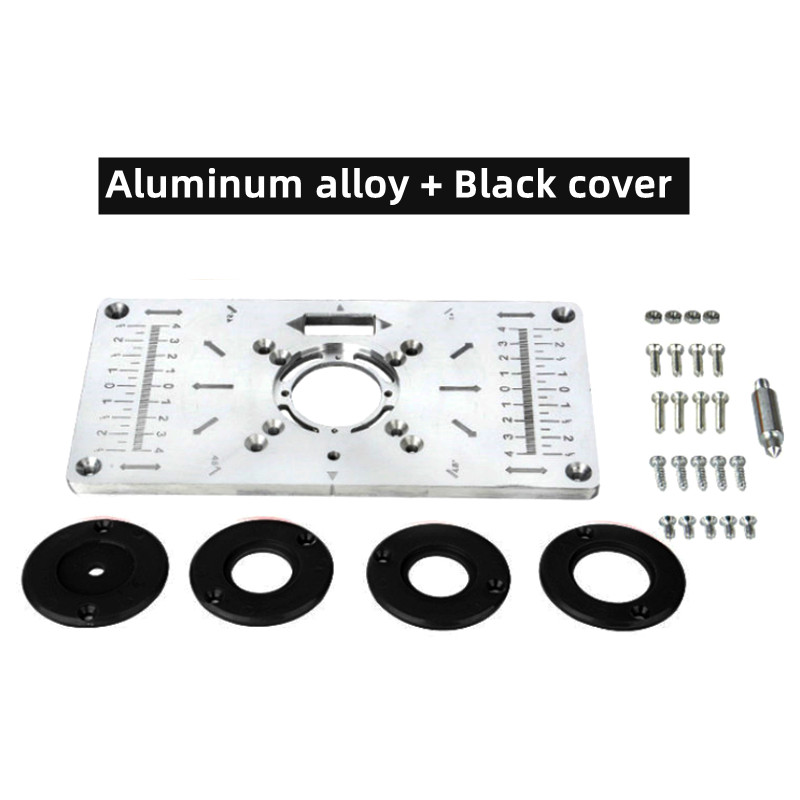 Placa de inserción de mesa enrutadora de carpintero de aluminio, bancos multifuncionales para carpintería, máquina cortadora de carpintero, tablero de grabado