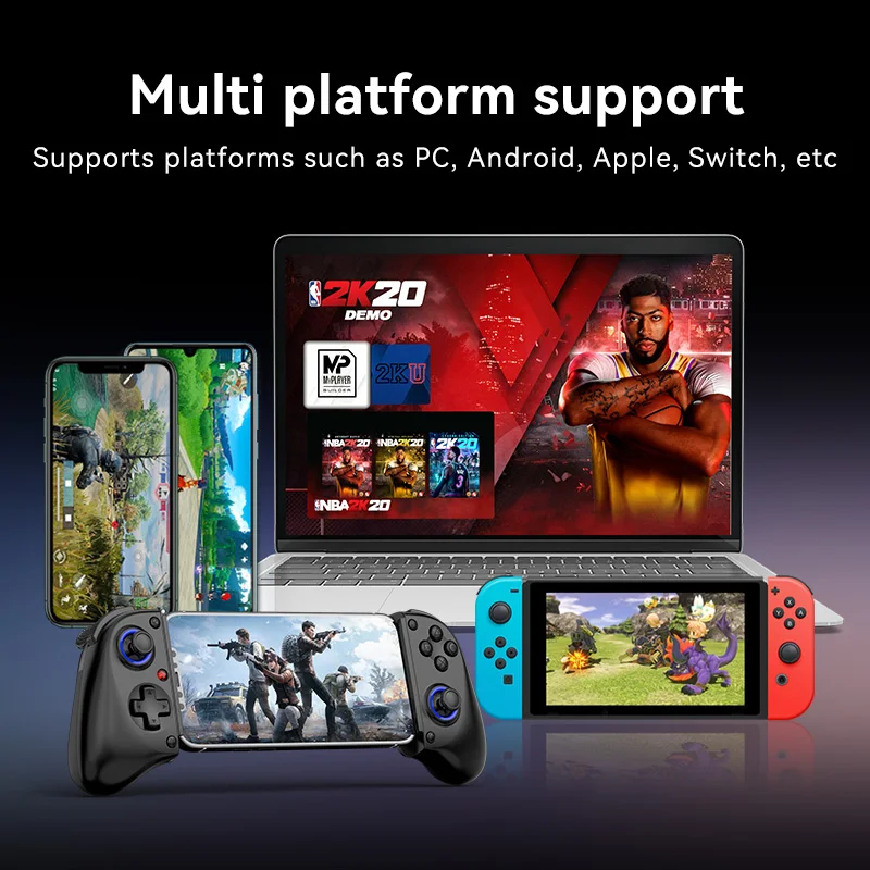 Controlador de mando inalámbrico telescópico D11 para SWITCH/Android/IOS/PS3/PS4/Xbox, controlador de juego de refrigeración de estiramiento Bluetooth